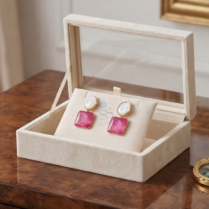 Luxury Korean Marble Stone Drop Earrings